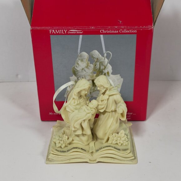 Ivory Holy Family Ornament 3.5" Christmas Collection By Family Christian Stores - Picture 9 of 9